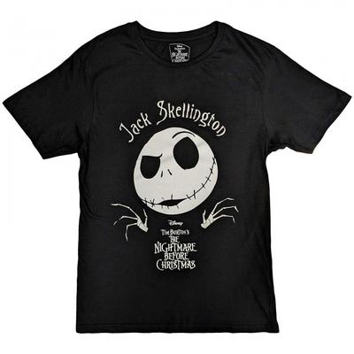 Nightmare Before Christmas Хлопковая футболка унисекс с украшением в виде головы Джека Скеллингтона для взрослых