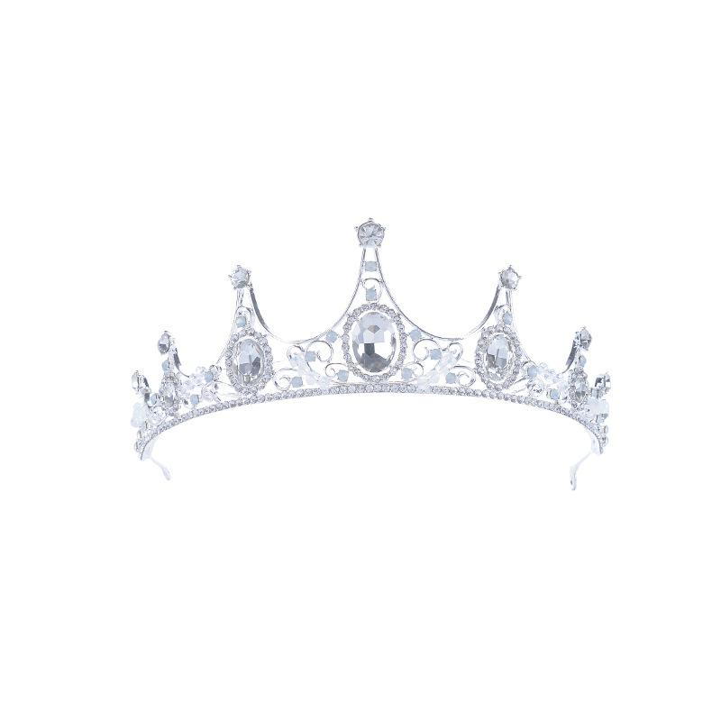 Korean Style Bridal Tiara Crown Headband Handmade Diamond Bridal Crown Jewelry Wedding Accessories Crown