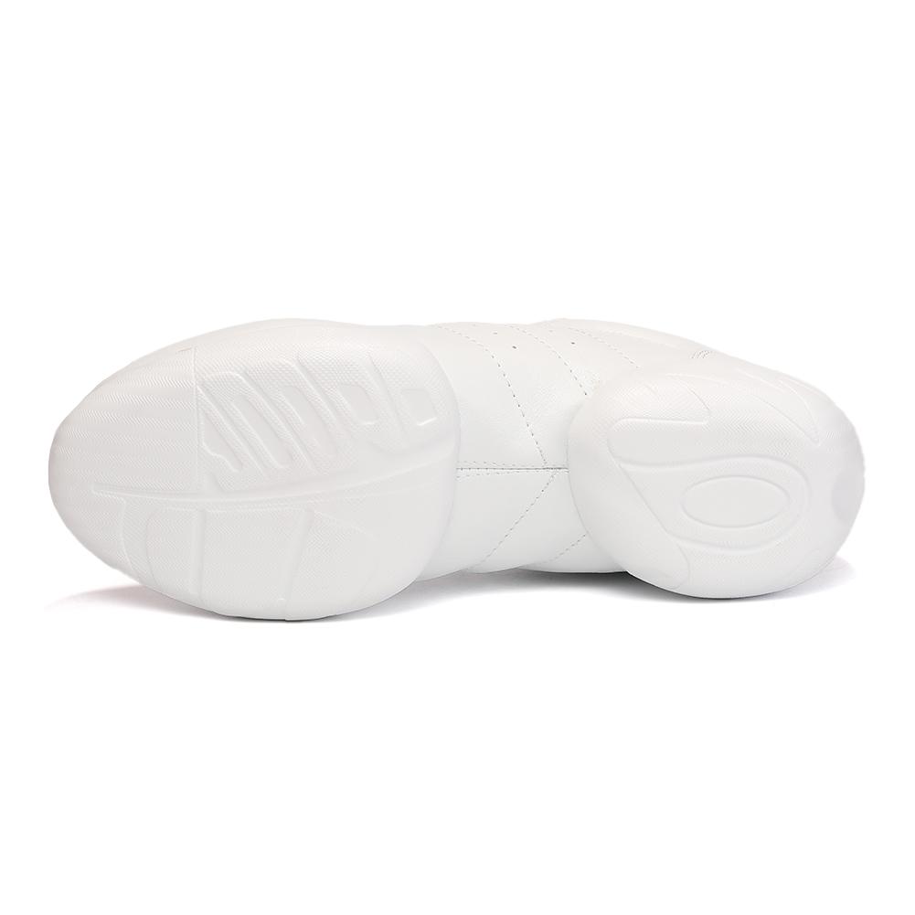 Женские взрослые джазовые танцевальные туфли для квадратного танца, белые кожаные спортивные туфли для женщин, повседневные кроссовки для бега, для улицы