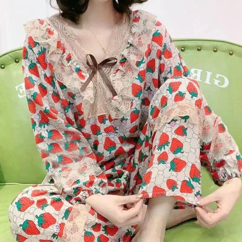 Новая осенне-зимняя пижама, женский золотой бархатный костюм, свободная домашняя одежда, кружевной воротник-стойка, большой размер, домашняя одежда в корейском стиле