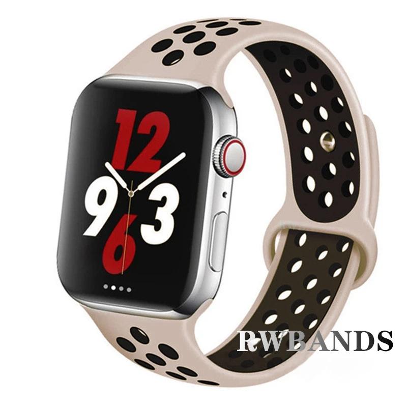 Спортивный ремешок для Apple Watch Band 46 мм 44 мм 40 мм 42-38-41 мм 45 мм Дышащий браслет iWatch Series 10 9 8 7 6 SE 5 3 Ultra 2 49 мм