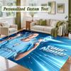 Crystal Velvet Square Rug Custom NameErling Haaland Pattern Non Slip Home Floor Decor Rug