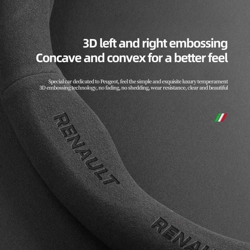 Внутренние наклейки Замшевая накладка на руль автомобиля Для Renault Scenic Clio Laguna 2 3 4 5 Kangoo Fluence Megane Trafic Talisman Tw