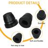 18PCS Black Brake Dust Cover, Rubber Dust Stem Cover, Grease Fitting Caps, Brake Caliper Bleeder Cap, Brake Bleeder Screw Cap, Rubber Dusts Covers