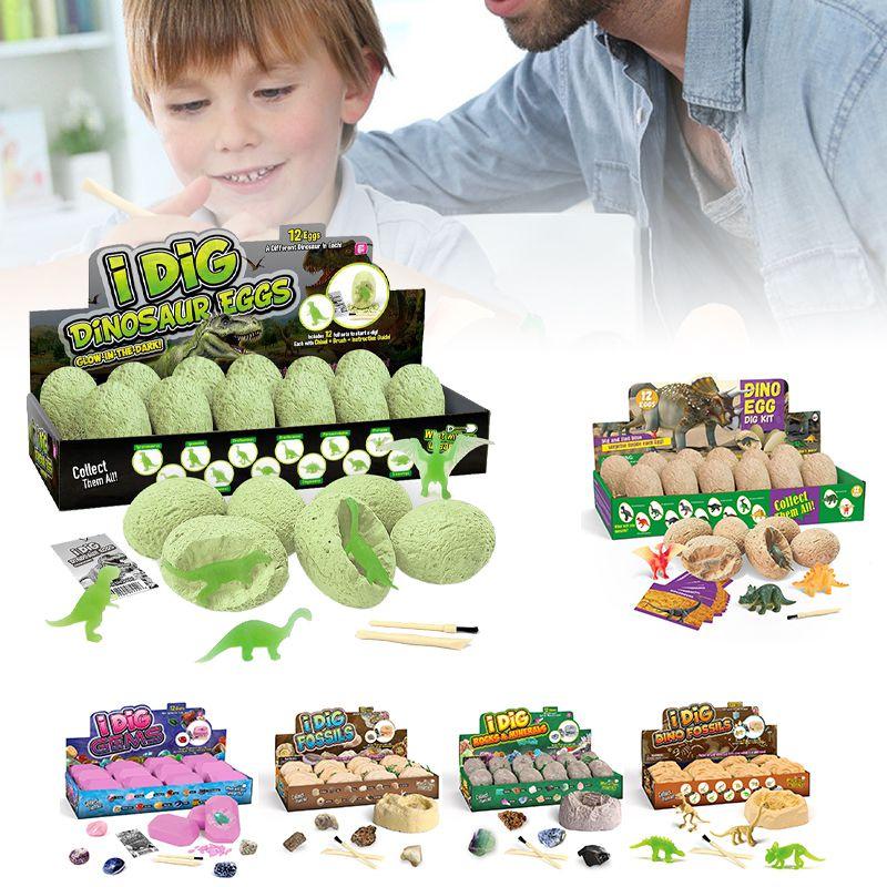 Engaging Dino Egg Dig Up Mining Kit For Educational Stem Projects For Kids Ages 5-8