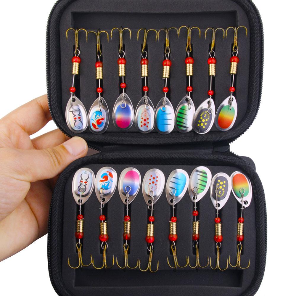 Набор приманок для джиг-спиннера с коробкой для снастей 3 г вращающаяся блесна для щуки лосося морская рыбалка воблер троллинг твердая поверхность поверхностная приманка