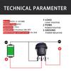 Mankk 4 шт. Круглый кулисный переключатель 12 В Водонепроницаемый тумблер SPST 3 контакта Вкл/Выкл С синей светодиодной подсветкой с предварительно припаянными проводами для автомобиля, авто, лодки, грузовиков
