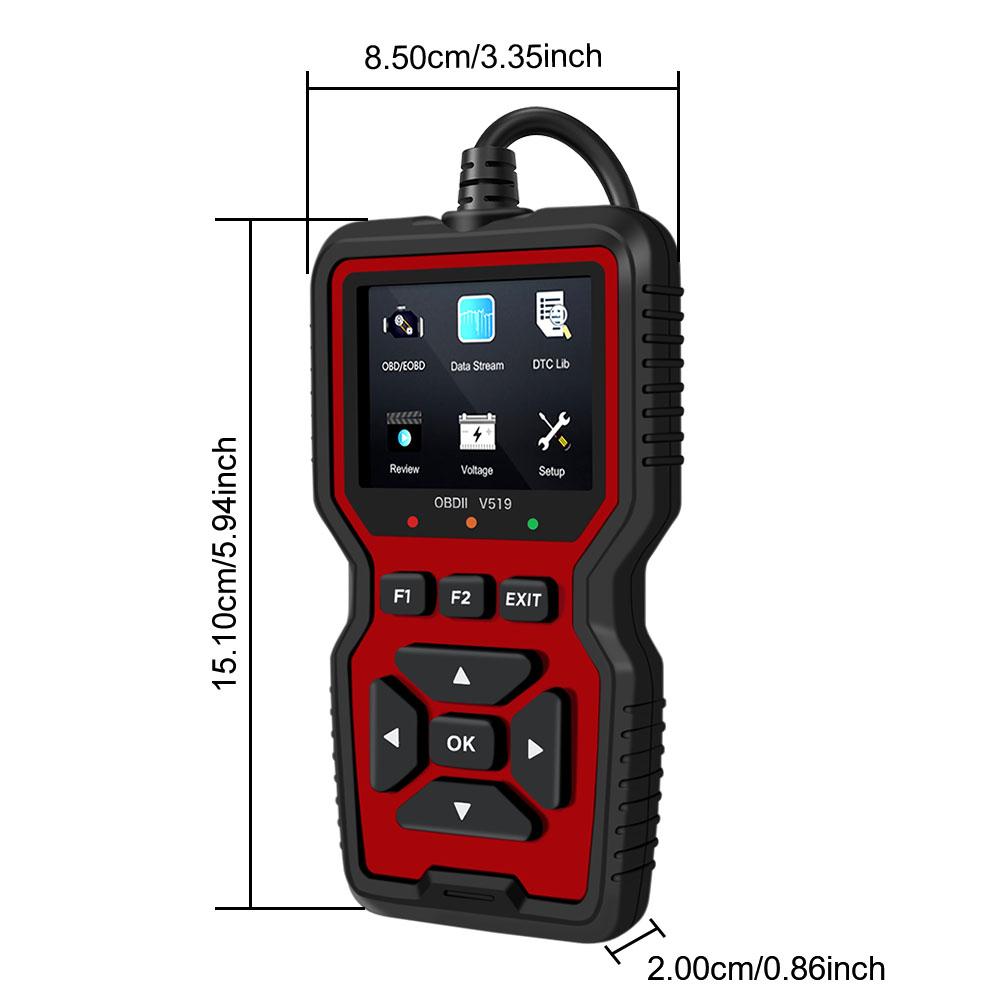 Данные для чтения неисправностей двигателя V519 Elm327 Считыватель кодов Автомобильный прибор для диагностики неисправностей Сканер OBD2