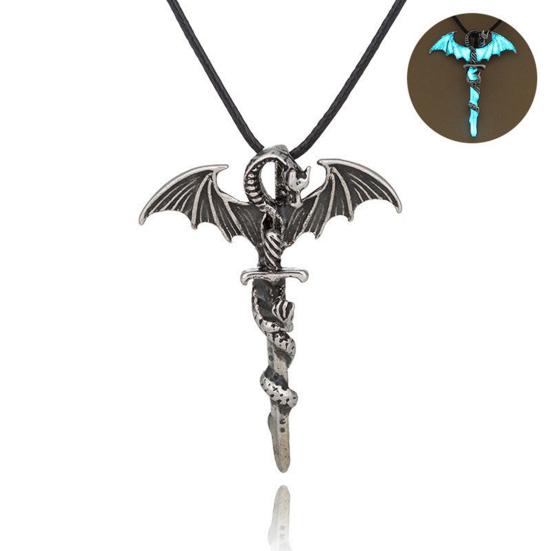 Винтажное светящееся в темноте ожерелье с подвеской в виде креста, светящиеся украшения на Хэллоуин