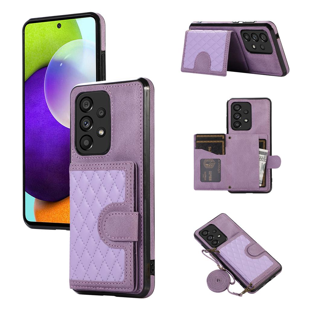 For Samsung Galaxy A13 4G/5G Cell Phone Case Card Holder TPU+PU Leather Phone Shell