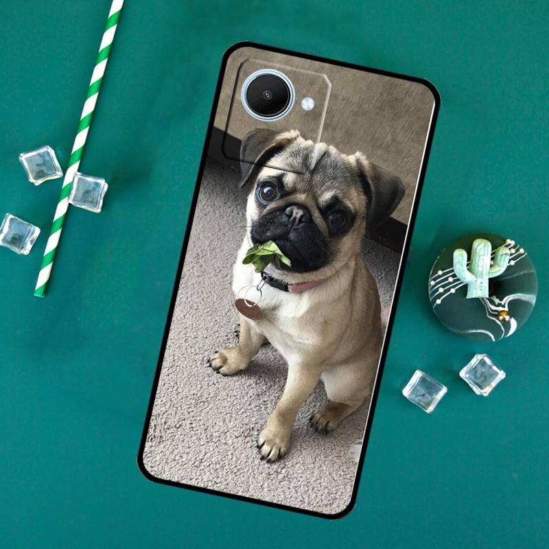 Cute Pug Dog For Realme 15 14 13 12 11 10 Pro Plus C65 C67 C63 C61 C55 C51 C53 C35 C75 GT6 GT7 Pro Case