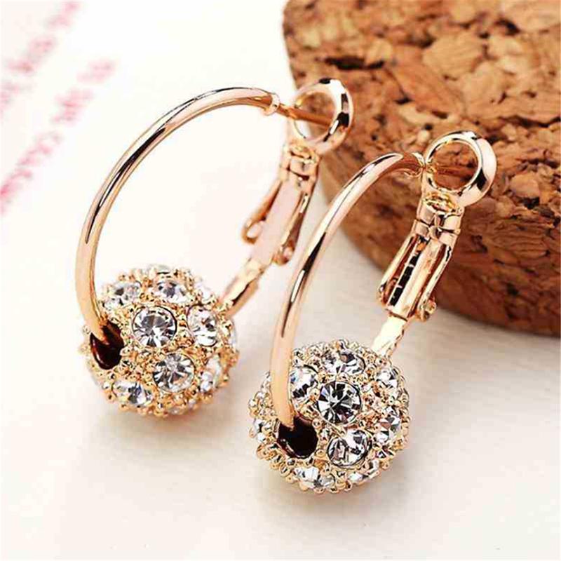 Women's Drop Earring Stud Ball Colorful Diamond Earrings Fashion Jewelry KTY