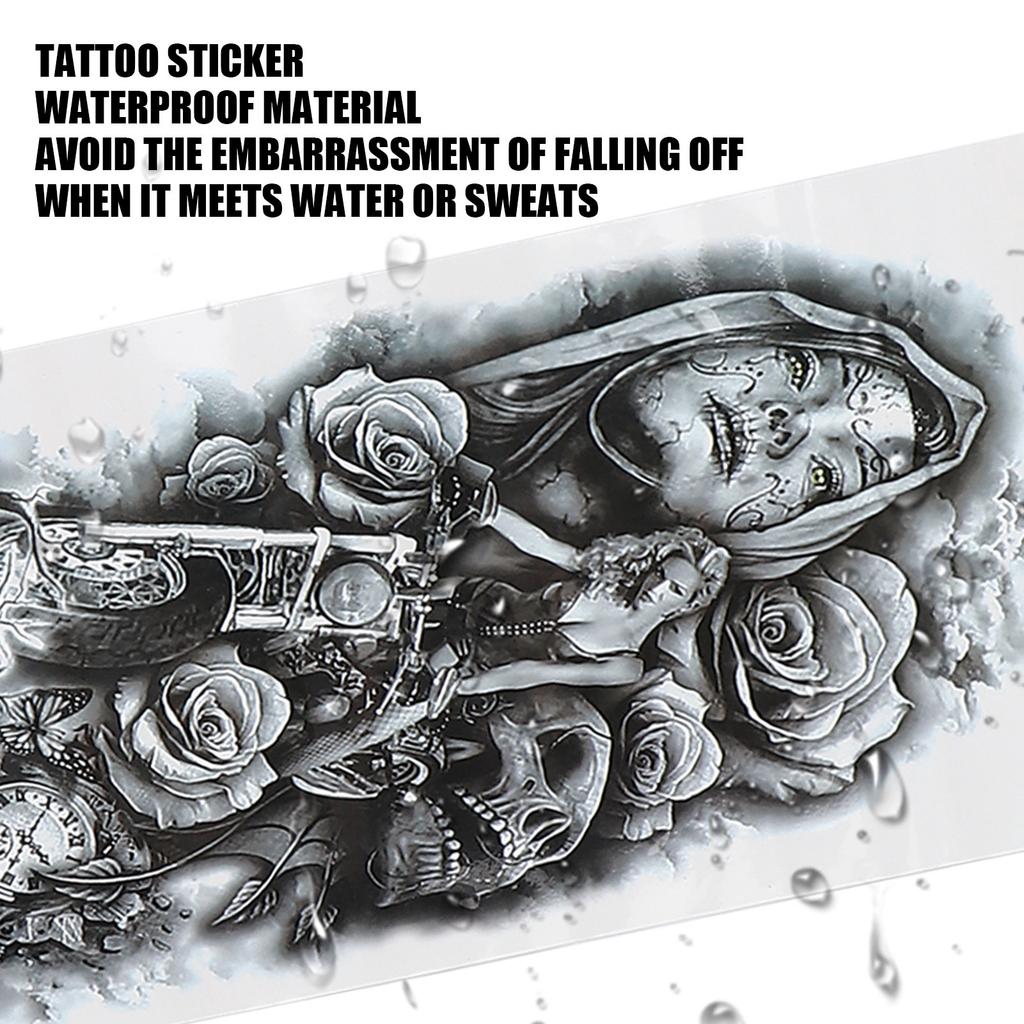 5pcs Full Arm Personalized Tattoo Stickers Waterproof Art Temporary Fake Tattoo Stickers
