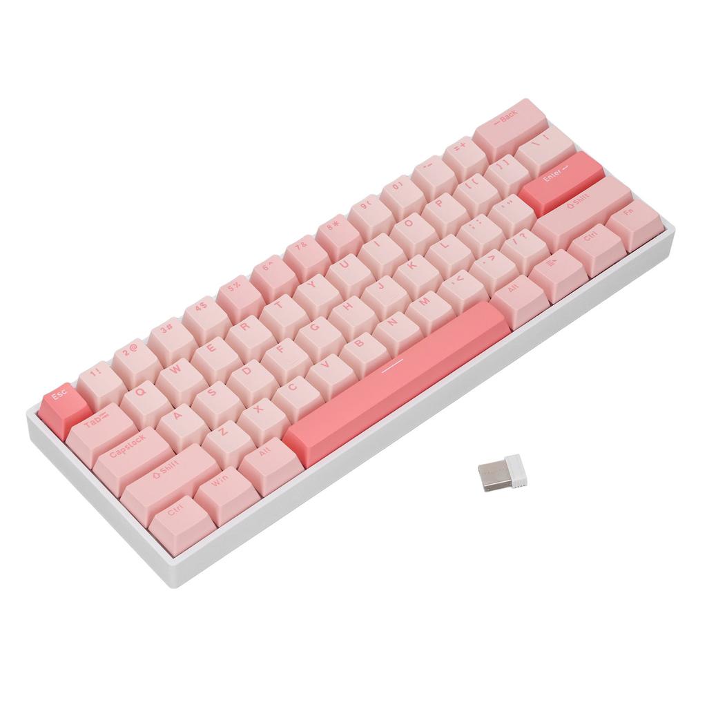 61 клавиша 60 процентов Механическая клавиатура 2.4G Беспроводная Bluetooth 3.0 5.0 Проводная Type C Красные переключатели Подсветка Игровая клавиатура
