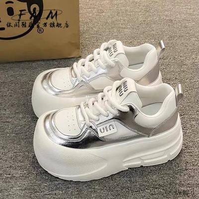 PLOVER кроссовки на толстой подошве, сетчатые, дышащие, маленькие белые туфли, новые универсальные нишевые спортивные туфли, увеличивающие рост, повседневные кеды