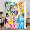 Japanese anime cute cartoon theme Sailor Moon Tsukino Usagi blanket suitable for home beds, sofa covers, office nap, outdoor warm blankets O4