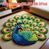 Soft Peacock Carpet Special-shaped Door Gasket Durable Blanket  for Living Room Tea Table Bedside