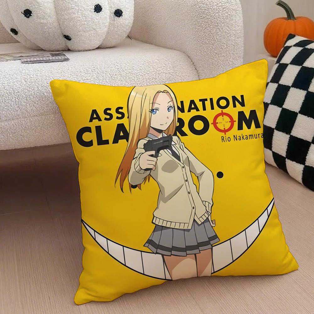 Аниме A-Assassination Classroom Наволочка Подушка-плед Скрытая пуговица Прочный полиэстер Подушка на стул