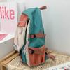 Милая подвеска в виде утки, водонепроницаемая школьная сумка, рюкзак для девочек с милыми значками, нейлоновый рюкзак в консервативном стиле, универсальный рюкзак контрастного цвета
