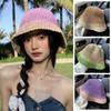 Spring Summer Beach Straw Cap Handmade Bucket Hat Korean Women's Straw Hat  Outdoor