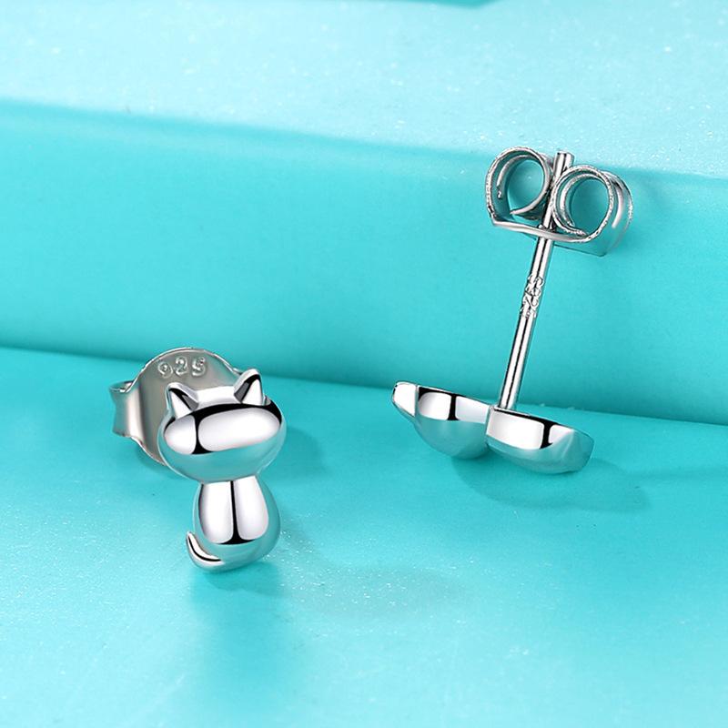 Серьги-котята, женские мини-украшения для маленьких ушей, модные корейские аксессуары в стиле нишевого дизайна