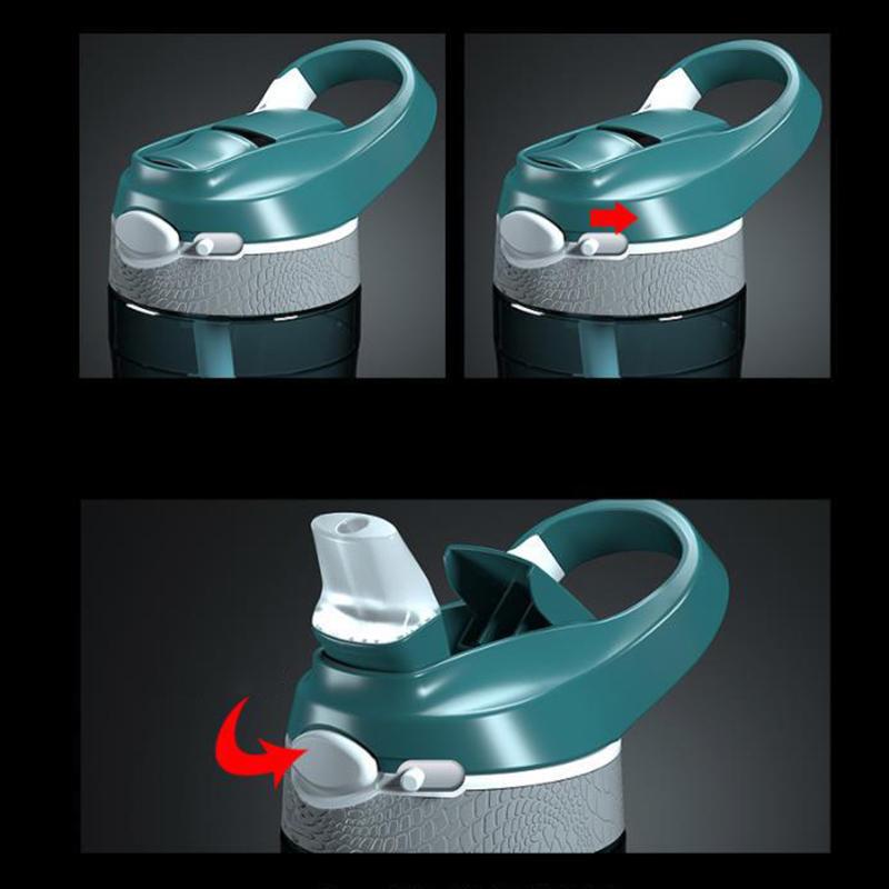 750 мл спортивная бутылка для воды с соломинкой для кемпинга, пешего туризма, уличная пластиковая прозрачная бутылка без BPA для мужчин, посуда для питья