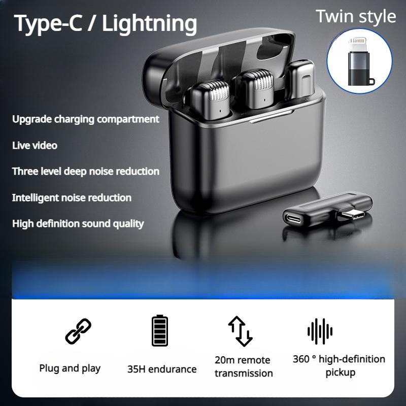 Беспроводной петличный микрофон радиоприема Специальное оборудование для прямой трансляции в реальном времени Микрофон высокой четкости Интеллектуальные микрофоны с шумоподавлением