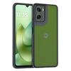 Для Motorola Moto G06 Чехол Для Motorola Moto G06 TPU Чехол Противоударный TPU прозрачный черный каркас Чехол Для Motorola Moto G06