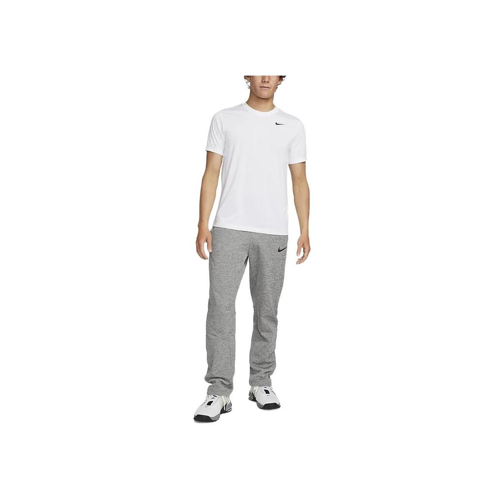Nike FW22 Однотонный свитер с принтом логотипа и коротким рукавом, мужские топы, белый цвет DX0990-100