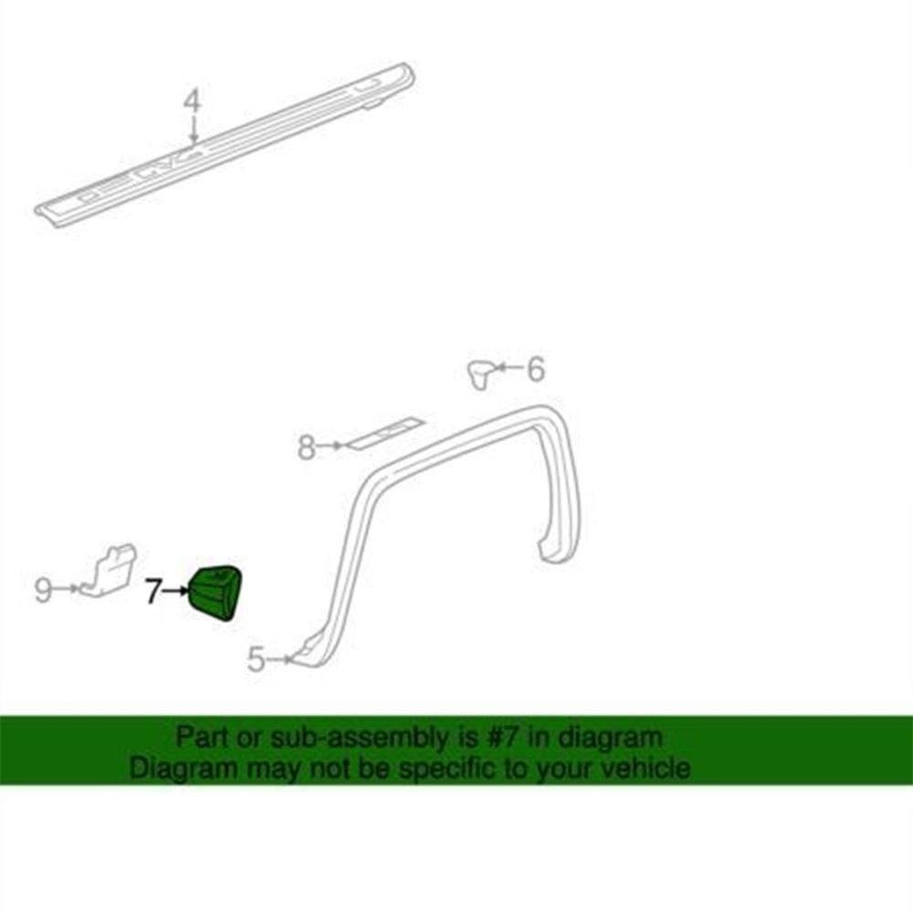 For 14-20 Chevrolet Silverado LT Pick Up Box Deflector Mud Guard Left 84124453