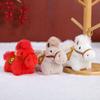 Cute Plush Pony Keychain Lucky Pony Charm Zodiac Year of Horse Ornament for Bag Car Decor Soft Stuffed Animal Toy Gift