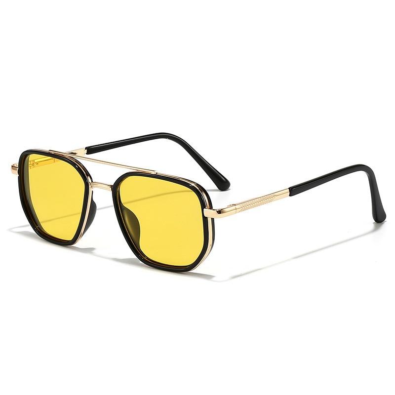 New polarized sunglasses with a high-end design, featuring a double-bridge frame, offering a stylish and unique look for both men and women, perfect