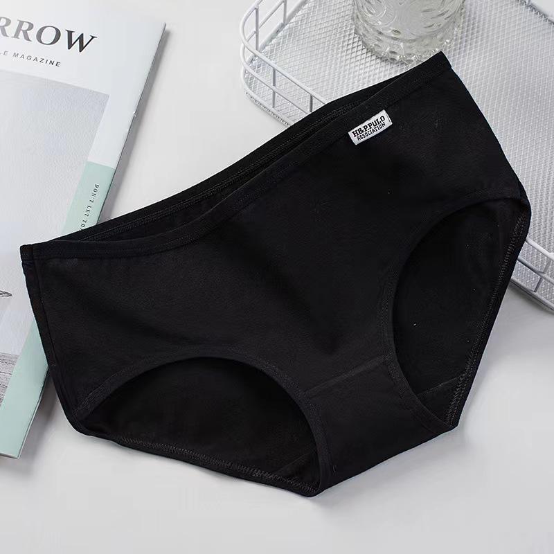 A001 Women's Mid-Low Waist Pure Cotton Breathable Red Triangle Panties