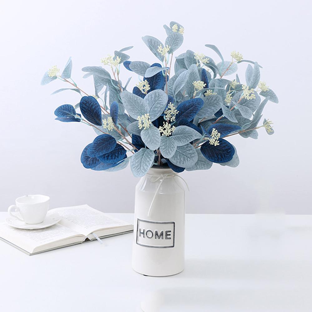 Домашний декор Искусственные стебли эвкалипта Листья с плодами Имитация растений Ветки Свадебный букет