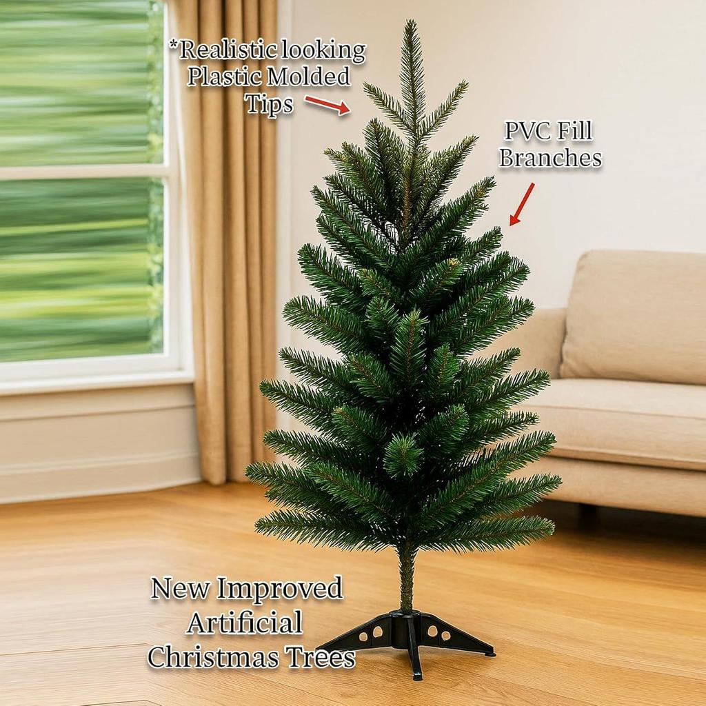 Small Christmas Tree 2 Feet for Christmas Celebration, Artificial Christmas Tree with Foldable Stand, Xmas Tree Christmas Decorations Items