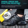 Black Work Sneakers Men Women Safety Shoes Breathable Lightweight Work Sneakers Men Anti-Smash Steel Toe Shoes Safety Footwear