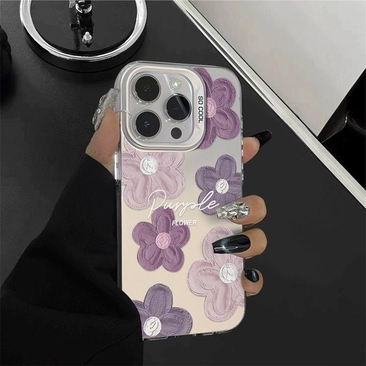 Flower Phone Case For iPhone 11 Funda iPhone 13 16 Pro Max 14 15 12 16promax 15promax 14promax 13promax Soft IMD Matte Cover