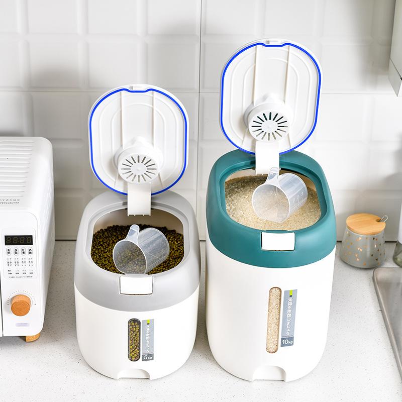 Многофункциональный1 шт 5 кг/10 кг диспенсер для риса кухонный органайзер и контейнер для хранения дома коробка банка для хлопьев контейнер для хлопьев
