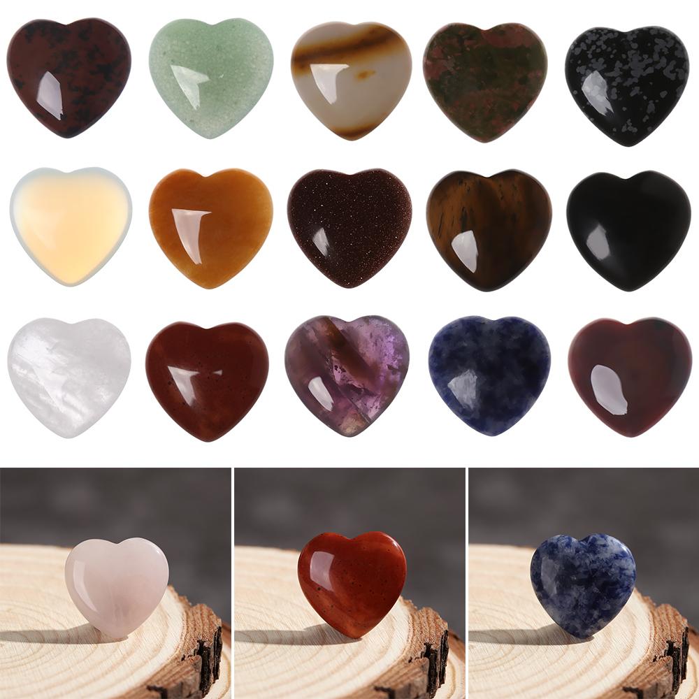 Ювелирные изделия ручной работы из минералов, натуральный кварц, драгоценные камни, кулон в форме сердца, кристалл чакры, лечебный камень