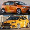 Car Both Side Stickers For Ford Focus 2 3 MK2 MK3 Auto Racing Sports Styling Vinyl Film Decor Decals Auto Tuning Accessories