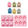 6 Cavity Turtles Chocolate Baking Mould Food Grade Silicone Mousse Cake Mold for Family Gatherings and Celebration