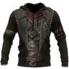 Vintage Hoodies Men'S Hoodie 3d Medieval Armor Print Pullover Oversized Men Clothing Tops Male Spring Fall Loose Vintage Clothes