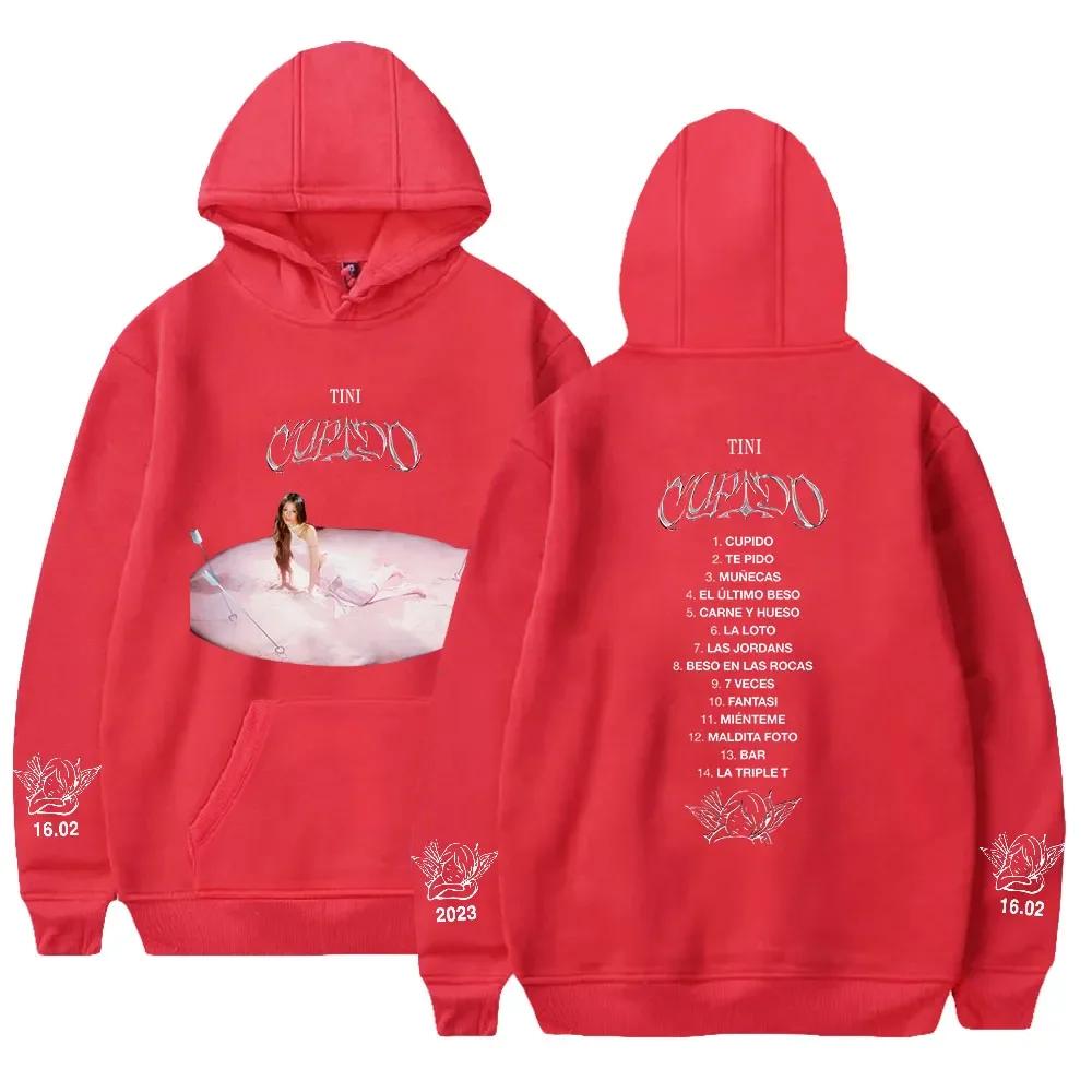 Толстовка с капюшоном Tini Stoessel Cupido Album Merch Tini Tour с длинным рукавом уличная одежда для мужчин и женщин с капюшоном модная одежда с пуловером