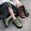 High Quality 6CM Weave Genuine Leather Fashion Ankle Booties Peep Toe Summer Sandals Mary Jane Platform Wedge ZIP Women Shoes