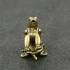 1pc Home Decoration Antique Play Brass Tortoise Frog Miniature Statue Decoration Desk Decoration Bronze Sculpture