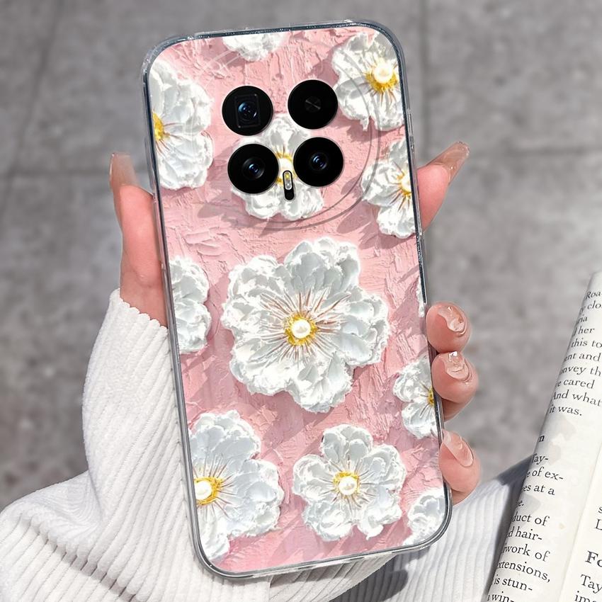 Для Huawei Honor Magic8 7 6 5 Pro Nova 12 Ultra 12i Чехол для телефона Красивый цветочный узор Прозрачный силиконовый Полностью защитный чехол Для корпуса Huawei
