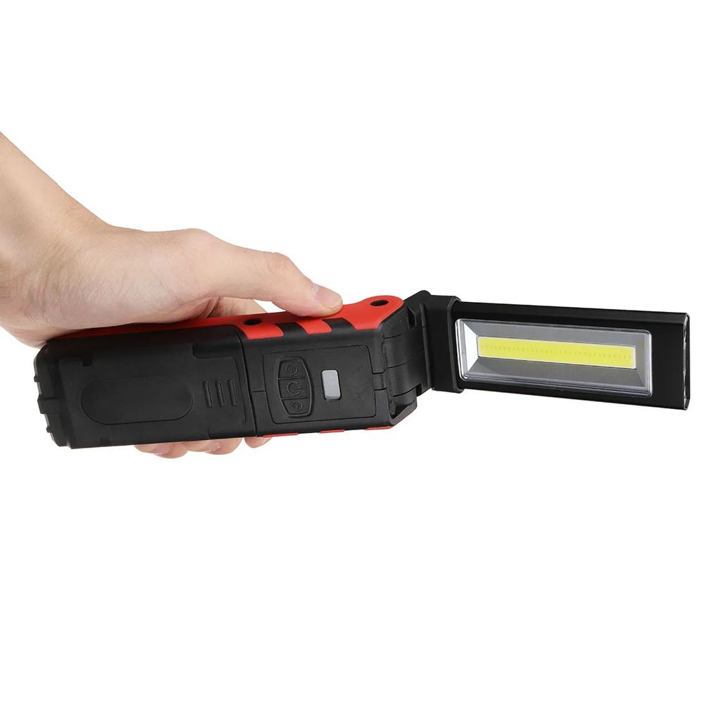 Dimmable COB LED Work Light USB Rechargeable Flashlight with Magnetic &Hook Power Bank Inspection Lamp for Car Repair Camping