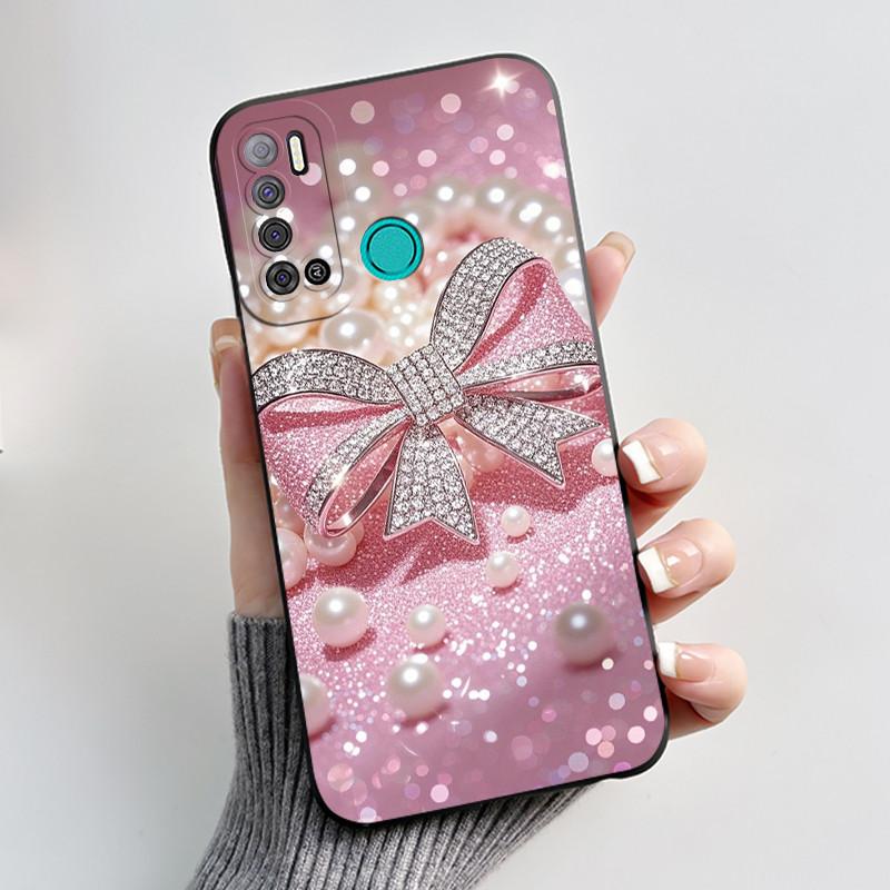 Для Tecno Pouvoir 4 Pro LC8 Чехол Эстетичный Милый Кот Ударопрочный Силиконовый Мягкий ТПУ Чехол Для Tecno Pouvoir 4 Чехол LC7 Оболочка Funda