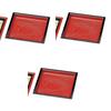 Set of 3 Square Wood Grain Soba Vermilion and Black Base X X Soba ABS Setomonohonpo [A] 7-inch Plates, (with Plate) [21.1 21.1 2.6 Cm] Steamer,