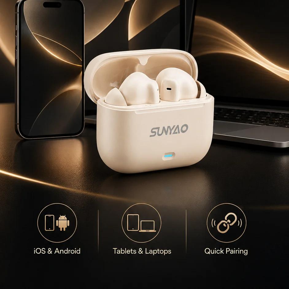 Lenovo LE265 Bluetooth 6.0 TWS Earphones, Low Latency Gaming Earbuds with ENC Clear Calls, Sweatproof 20 Hours Battery HiFi Stereo Sport Headset